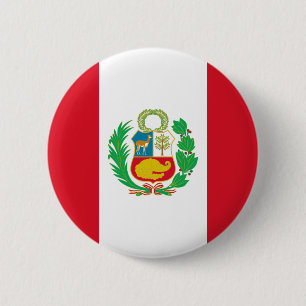 Bandera del Perú - Flag of Peru Button
