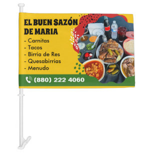 Bandera para Venta de Comida Mexican Food Car Flag