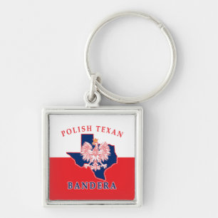 Bandera Polish Texan Keychain