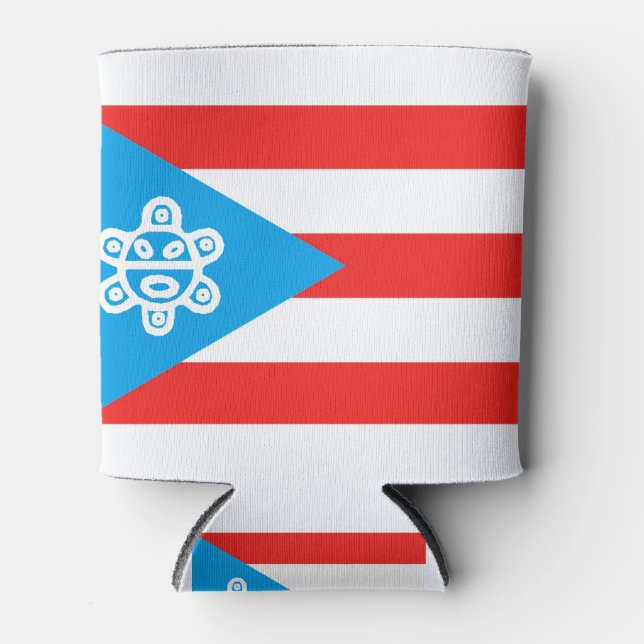 Bandera PR Sol Taino Can Cooler (Front)