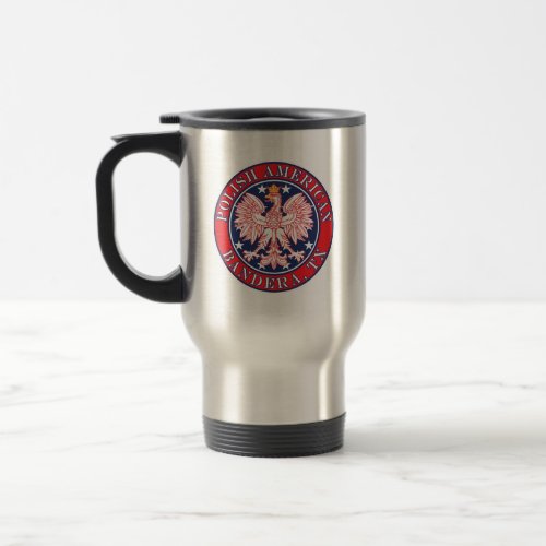 Bandera Texas Polish American Eagle Travel Mug