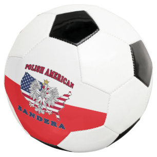 Bandera Texas Polish American Soccer Ball