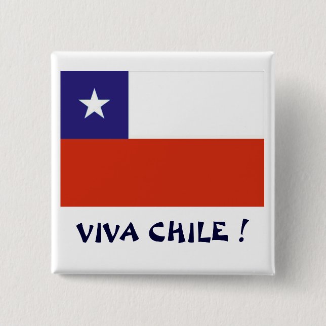 Bandera Viva Chile IV Pinback Button (Front)