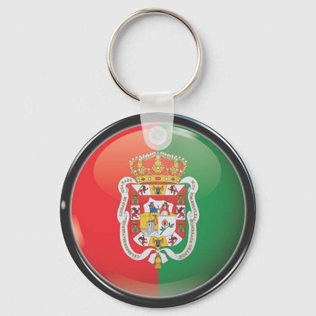 Bandera y escudo de Granada Keychain (Front)