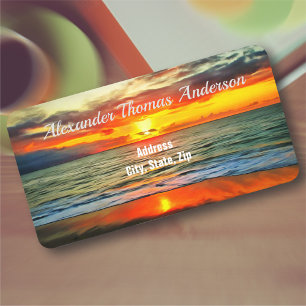 Banderas Bay Sunset 1738 Address Label