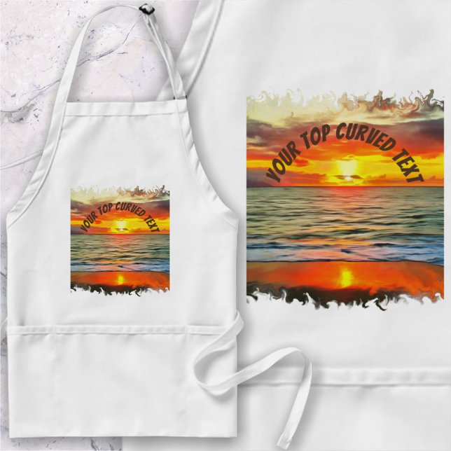 Banderas Bay Sunset 1738 Adult Apron (Creator Uploaded)