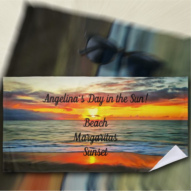 Banderas Bay Sunset 1738 Beach Towel (Creator Uploaded)