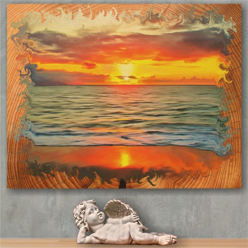 Banderas Bay Sunset 1738 Wood Wall Art