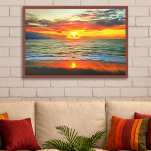 Banderas Bay Sunset Puerto Vallarta Beach 1738 Art Poster