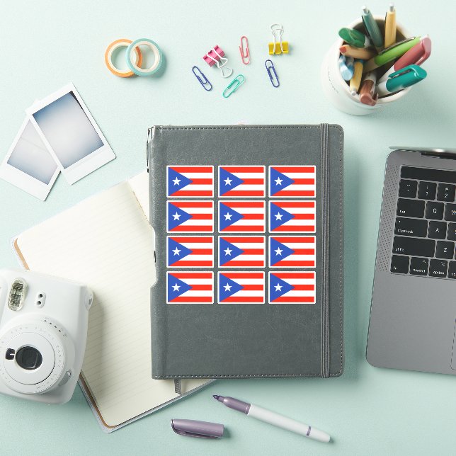 Autocollants Drapeau De Porto Rico - Mini Stickers Pour Téléphone Portable (1,6 X 6 Cm)