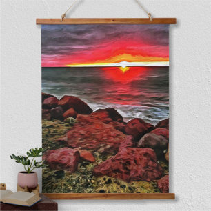 Banderas Rocky Sunset 914 Hanging Tapestry