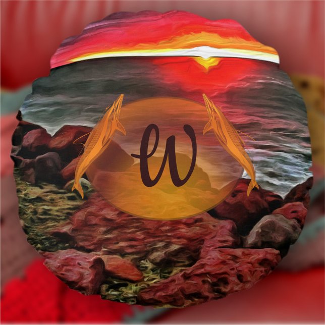 Banderas Rocky Sunset 914 Round Pillow (Creator Uploaded)
