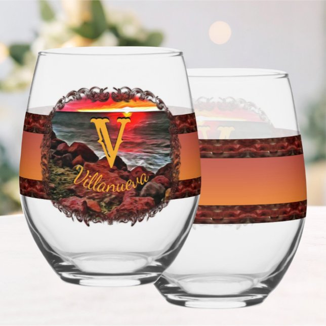 Banderas Rocky Sunset 914 Stemless Wine Glass (Creator Uploaded)