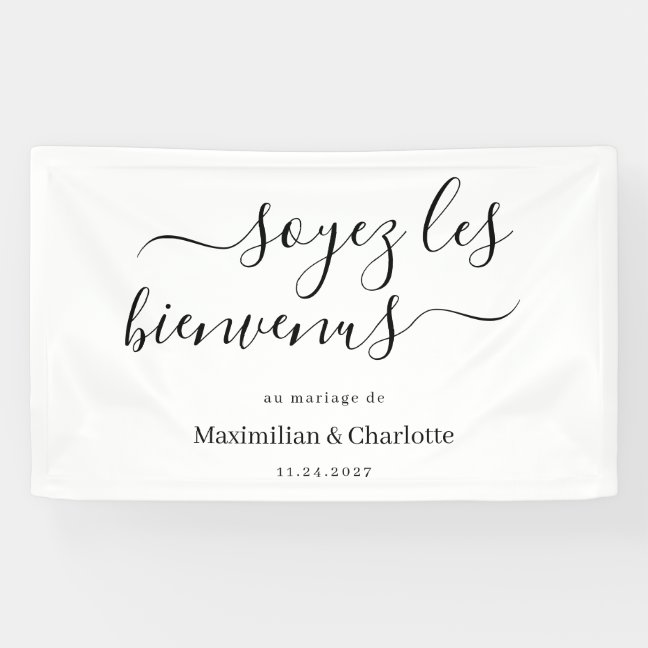 Banderole Bienvenue Mariage Moderne & Chic Banner