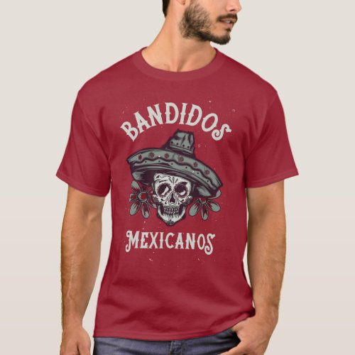Bandidos Mexicanos Maroon T_Shirt