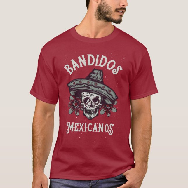Bandidos Mexicanos Maroon T-Shirt (Front)