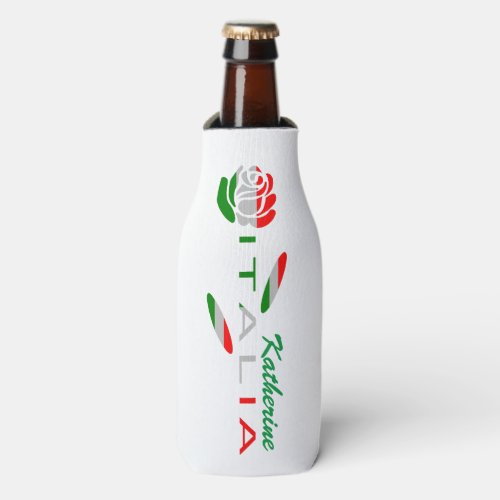 Bandiera dItalia Rosa Personalized Bottle Cooler