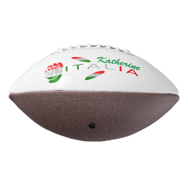 Bandiera d'Italia Rosa Personalized Football (Rotated 270)