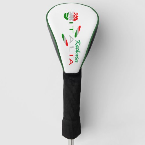 Bandiera dItalia Rosa Personalized Golf Head Cover