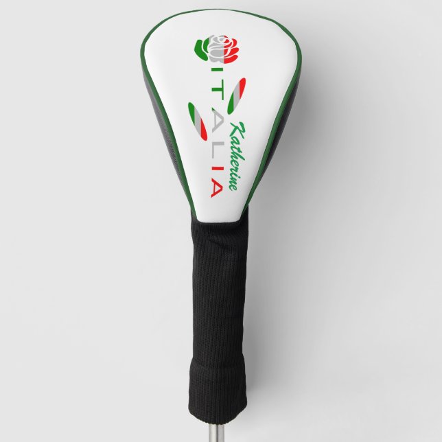 Bandiera d'Italia Rosa Personalized Golf Head Cover (Front)