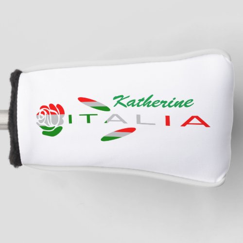 Bandiera dItalia Rosa Personalized Golf Head Cover