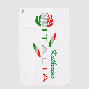 Bandiera d'Italia Rosa Personalized Golf Towel