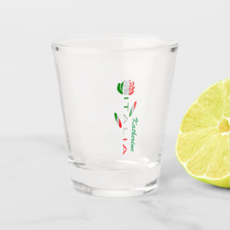 Bandiera d'Italia Rosa Personalized Shot Glass