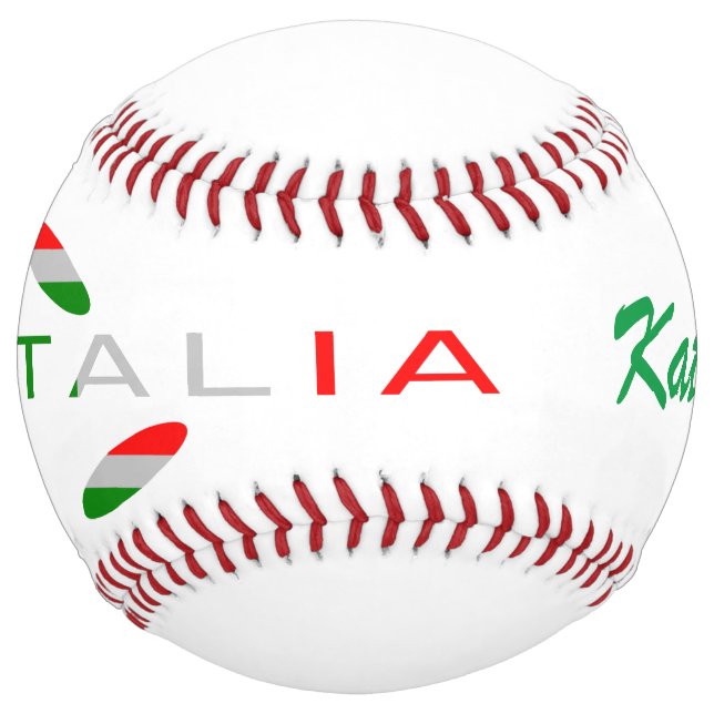 Bandiera d'Italia Rosa Personalized Softball (Front)