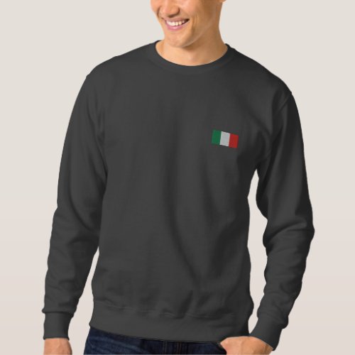 Bandiera Italiana Felpa _ Forza Italia Embroidered Sweatshirt