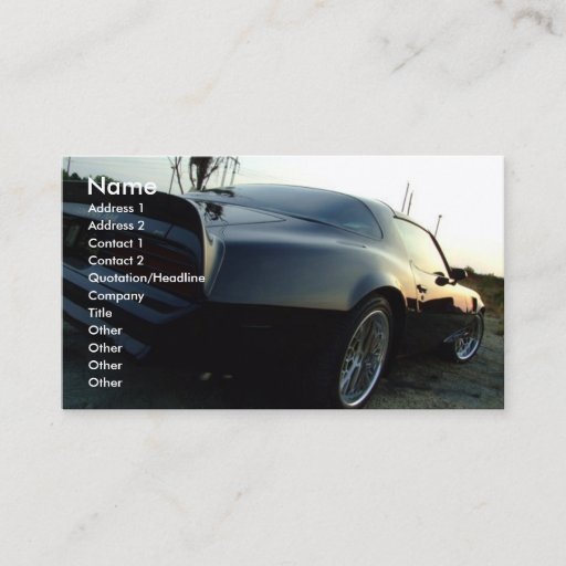 Customizable Bandit Business Card