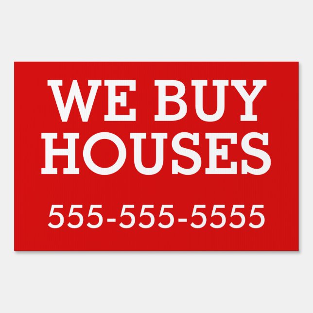 Bandit Sign: We Buy Houses Yard Sign (Front)