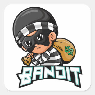 Bandit Square Sticker