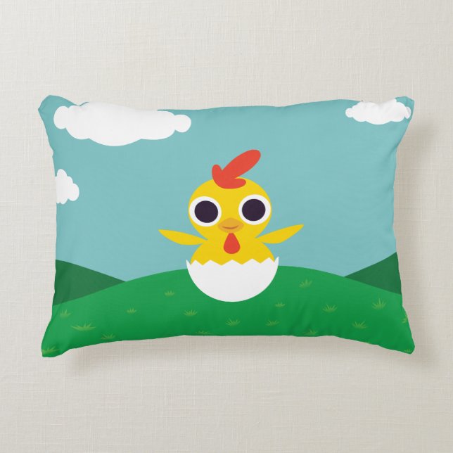 Bandit the Chick Decorative Pillow (Front)