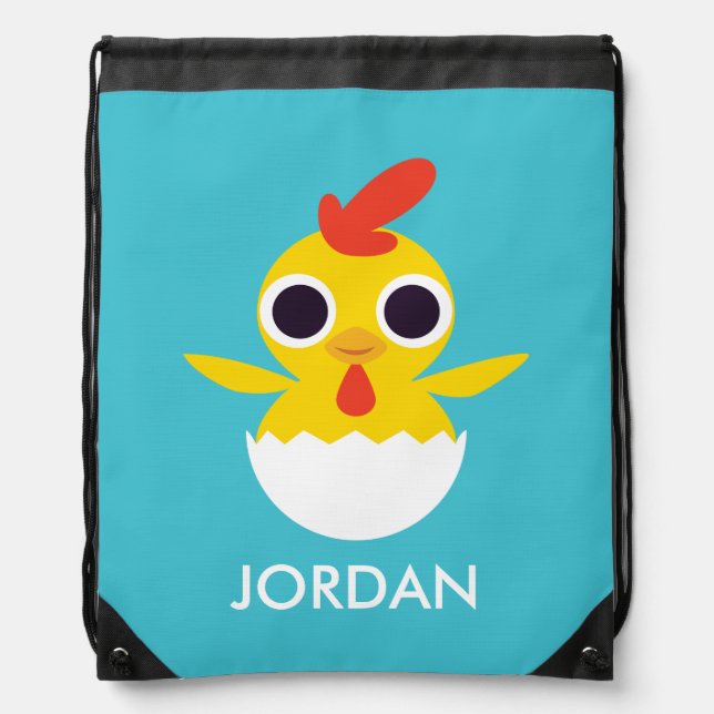 Bandit the Chick Drawstring Bag (Front)