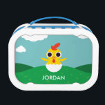 Bandit the Chick Lunch Box<br><div class="desc">Bandit the chick is young, open-minded, and sometimes naive. He loves corn kernels like all of the chickens, and he still sometimes sits in his original eggshell—it's like a safety blanket to him. Though young, he's a Scorpio and he is always interested in new ideas.</div>