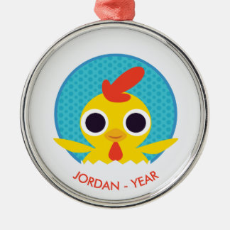 Bandit the Chick Metal Ornament