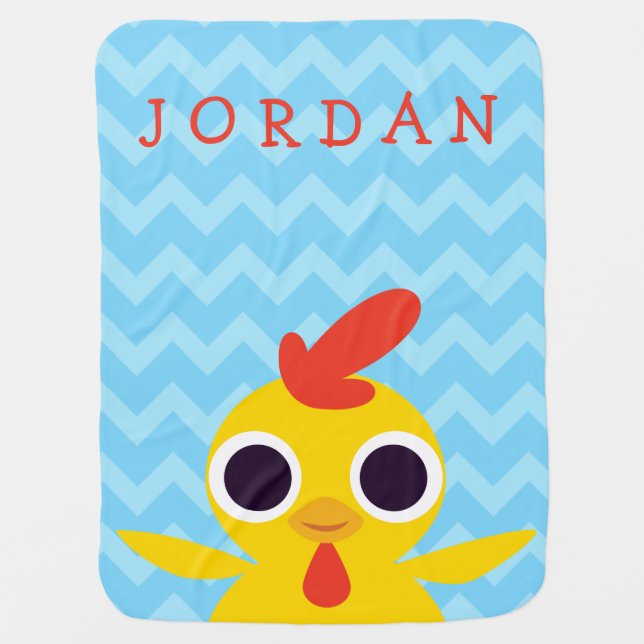 Bandit the Chick Stroller Blanket (Front)