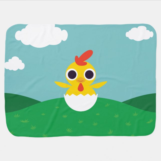 Bandit the Chick Swaddle Blanket (Horizontal)