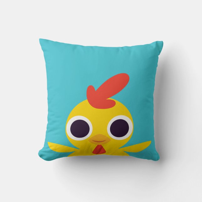 Bandit the Chick Throw Pillow (Front)