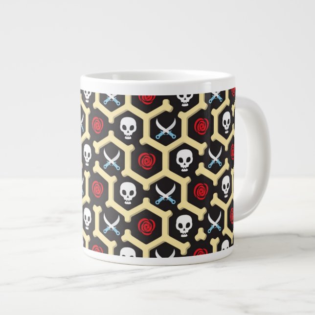 Bandit Theme Pattern Giant Coffee Mug (Front Right)