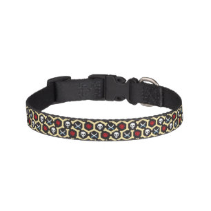 Bandit Theme Pattern Pet Collar