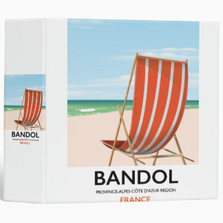 Bandol southeastern France seaside poster. 3 Ring Binder