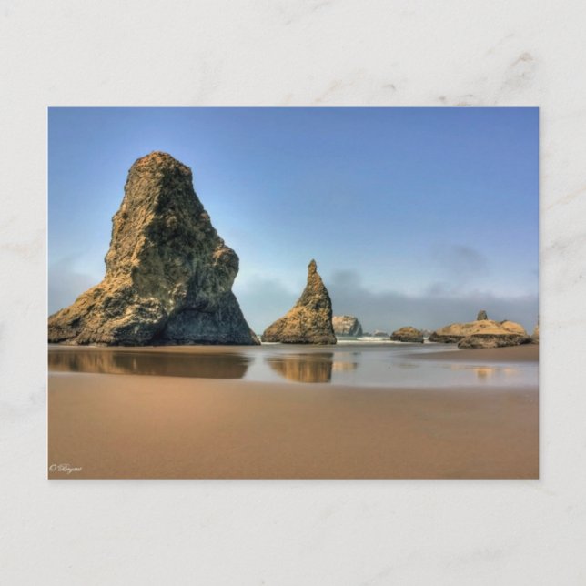 Bandon Oregon Beach Ocean Scene Postcard (Front)