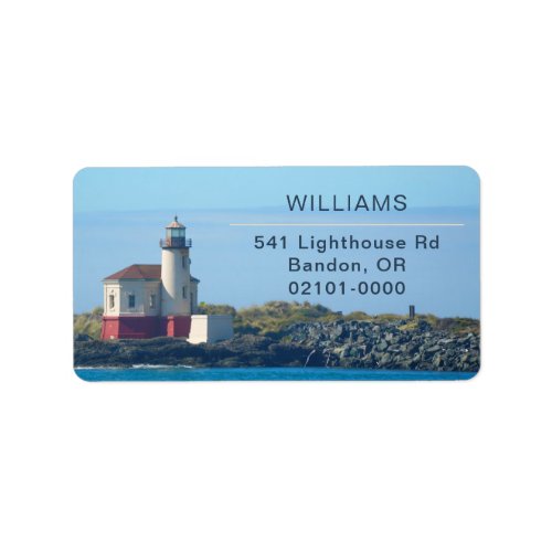 Bandon Oregon Lighthouse Return Address Label