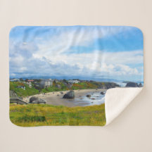 Bandon Oregon Scenic Sherpa Blanket