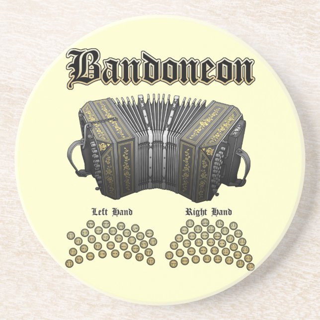 Bandoneon 2 drink coaster (Front)