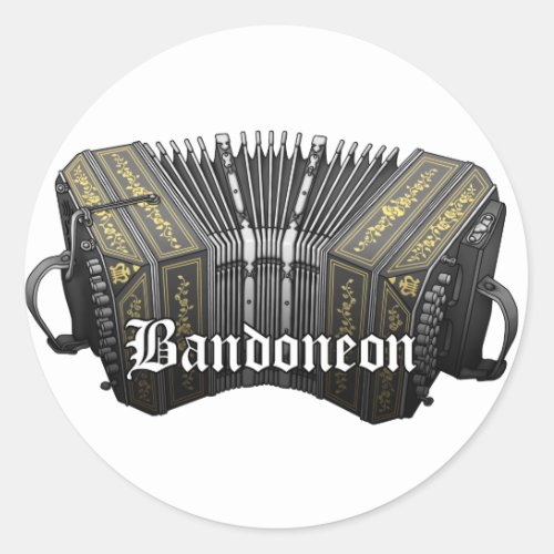 Bandoneon Classic Round Sticker