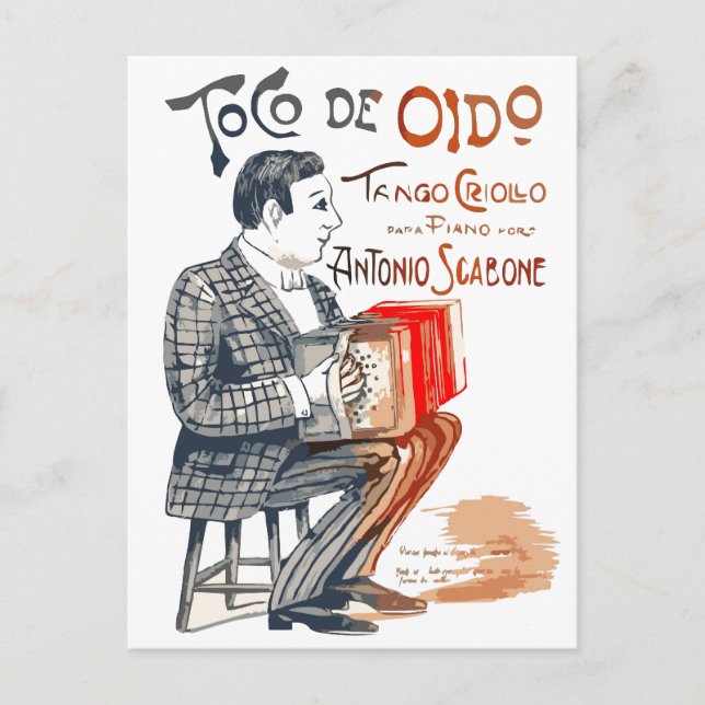 Bandoneon Tango Postcard (Front)