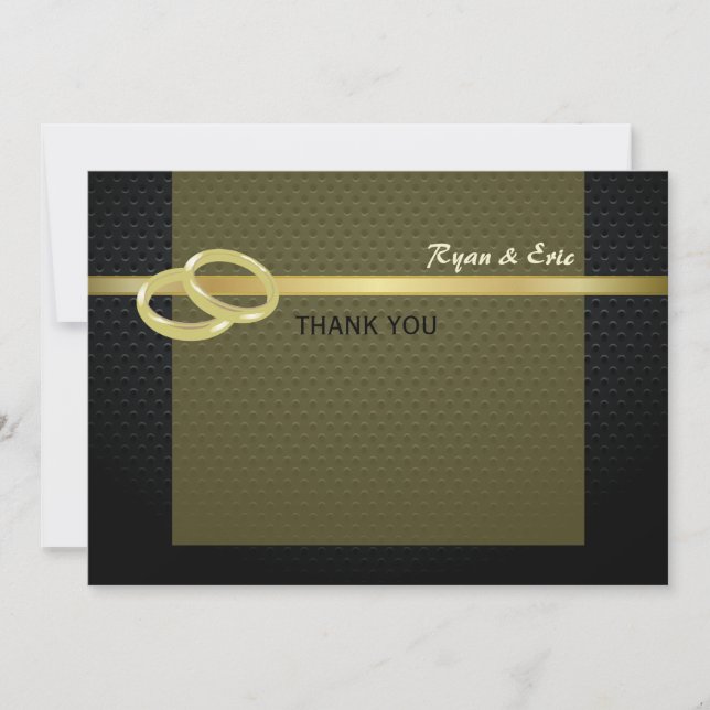 Bands of Gold Thank You Card (Front)