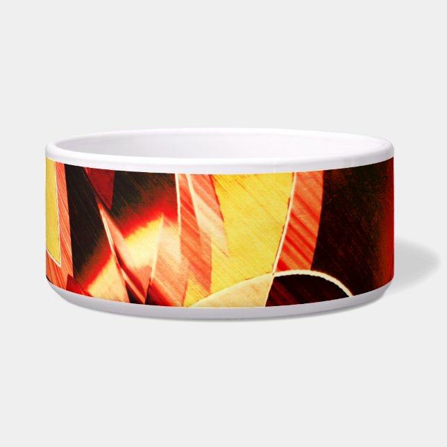 Bands of yellowing with dark red, strong streaked bowl (Front)